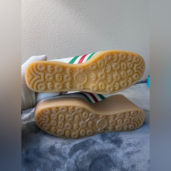 BRAND NEW Gucci X Adidas White Suede/Leather Gazelle Wedge Sneaker Size 41+ 11.5 - Picture 7 of 10